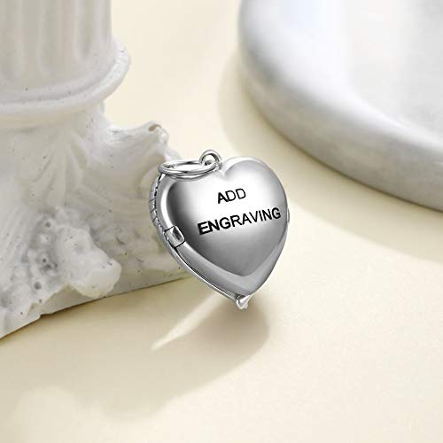XIXI Collares Personalizados con Foto Colgante Corazon para Poner Fotos y Texto Regalos Personalizados para Mejores Amigas Pareja Madre e Hija