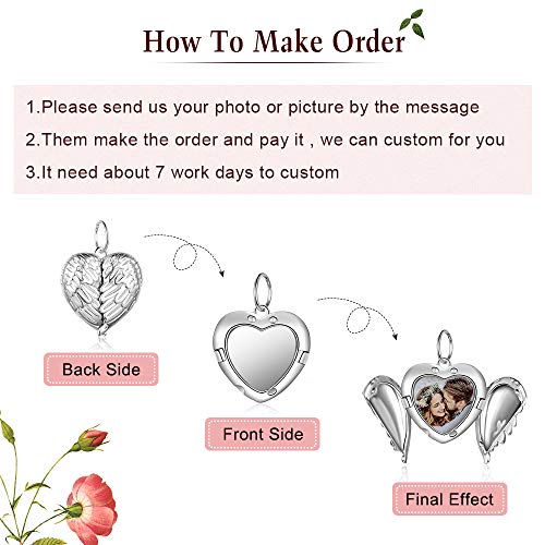 XIXI Collares Personalizados con Foto Colgante Corazon para Poner Fotos y Texto Regalos Personalizados para Mejores Amigas Pareja Madre e Hija