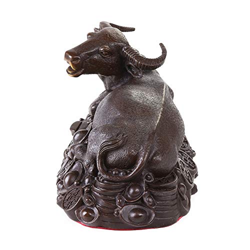 YAMASCO Estatuas, Escultura de Vaca de Cobre Puro, la Cultura y el Arte Tradicionales expresados ​​en esculturas de Bronce, Adecuado para Sala de Estar, Estudio, Oficina.