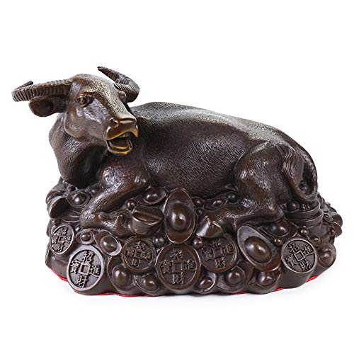 YAMASCO Estatuas, Escultura de Vaca de Cobre Puro, la Cultura y el Arte Tradicionales expresados ​​en esculturas de Bronce, Adecuado para Sala de Estar, Estudio, Oficina.