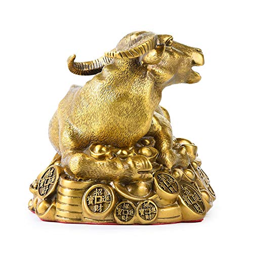 YAMASCO Estatuas, Escultura de Vaca de Cobre Puro, la Cultura y el Arte Tradicionales expresados ​​en esculturas de Bronce, Adecuado para Sala de Estar, Estudio, Oficina.