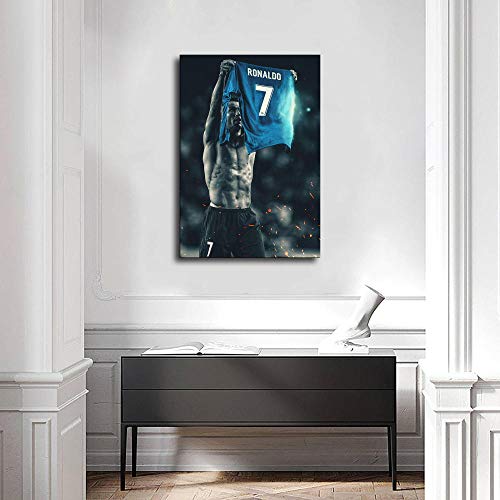 YuHui Cristiano Ronaldo - Póster decorativo para pared, Sin marco, 12x18inch