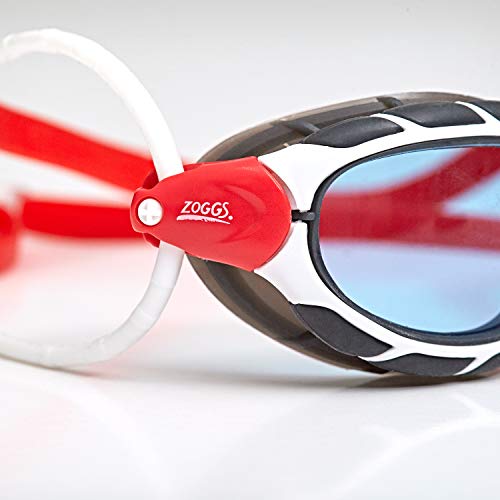 Zoggs Gafas de natación, Adultos Unisex, Blanco/Rojo/Tinte, una una talla