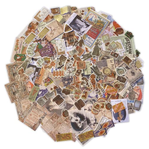 120 Hojas Papel Scrapbooking, Pegatinas para álbumes de recortes, Vintage Decoración Material Diario Papel Estampado Decorativo Estilo Retro Cartulina DIY Manualidad
