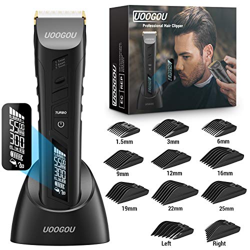 16 en 1 Cortapelos Hombre, Maquina Cortar Pelo Profesional, Recortadora de Barba, Cortador Pelo Electrico para Hombres, Recortadora de Cabello Recargable con 38 Longitudes de Corte (Negro)