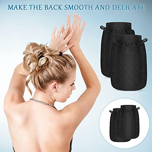2 Piezas Guantes Exfoliantes Guante de Baño de Cuerpo Profundo Guante de Limpieza Corporal Guante de Fregado de Hammam Eliminación de Piel Muerta para Hombre Mujer Baño Ducha Spa Cepillo