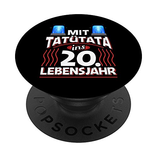 20 cumpleaños regalo hombre mujer bomberos policía 20 años PopSockets PopGrip Intercambiable