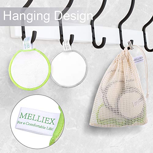 20pcs Discos Desmaquillantes de Reutilizables Toallitas de Algodones y Bambú con 1 Bolsa de Lavandería Lavables Rondas Faciales Almohadillas para Removedor