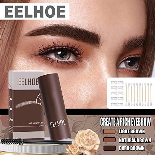 23 Piezas EyeBrow Stamp Kit Waterproof, Kit Moldeador Plantilla de Cejas, Juego de plantillas de maquillaje para cejas, 10 Estilos Plantilla Cejas 2 Ceja Cepilloy,10 hisopos de algodón