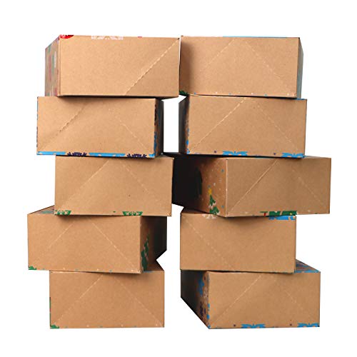 24 Cajas de Regalo de Panadería Navideña para Donas y Galletas, Cajas de Galletas Marrones para Pasteles de Navidad