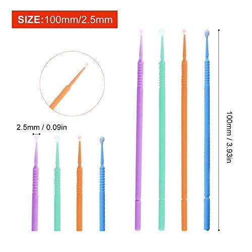 400 unids Micro Aplicador Cepillo Cepillos Dentales Coloridos Almohadillas Dentales Aplicadores Desechables Micro Cepillo Equipo Dental Para Maquillaje Oral Y Dental