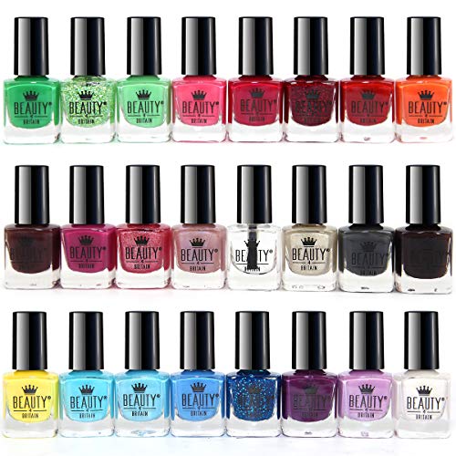 50 x Esmalte De Uñas Conjunto 48 Colores Diferentes 2 Clavos Etiquetas Engomadas Del Arte 2 Cajas De Visualización
