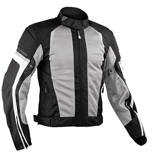 A-pro Cazadora deportiva de verano para motociclista malla, protección aprobada por la CE, color rojo, talla L