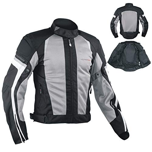 A-pro Cazadora deportiva de verano para motociclista malla, protección aprobada por la CE, color rojo, talla L