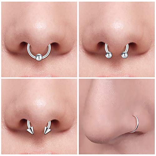 AceFun 20G Aro Nariz Anillos 13 Piezas Nariz Anillo Cartilago Tragus Helix Daith Pendientes Septum Piercing Labio Piercing Joyería