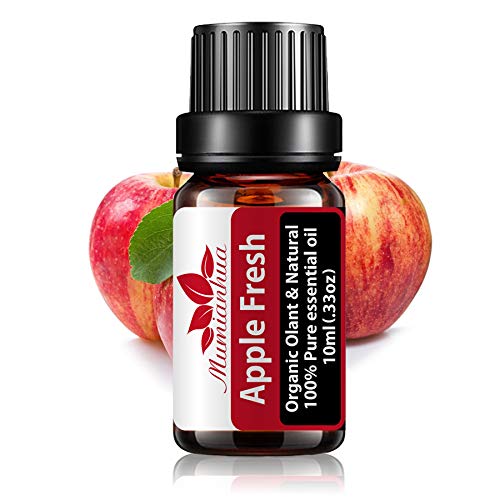 Aceite esencial manzana para difusor,aceite esencial fresco manzana orgánico puro aceite fragancia manzana Mumianhua 10ml aceite esencial afrutado grado terapéutico para velas,jabón,hogar