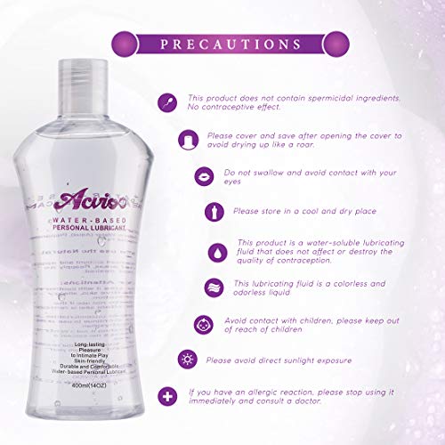 Acvioo Gel Lubricante Intimo Sexual a Base de Agua (400ML)