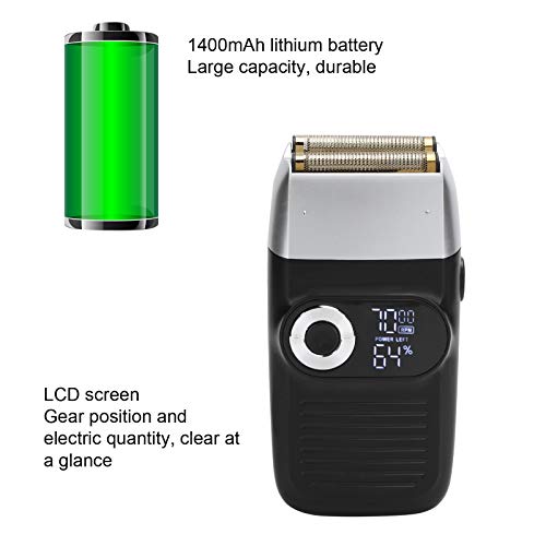Afeitadora, maquinilla de afeitar eléctrica para barba, recortadora de barba portátil multifuncional profesional, afeitadora de cabeza calva, duradera para hombres domésticos de bajo ruido