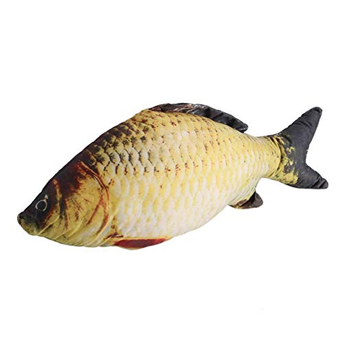 Aigid Cojín con Forma de pez, Lindo cojín de simulación con Forma de pez de Carpa 3D, Almohada, Regalo para niños, sofá de Juguete, decoración del hogar(60CM)