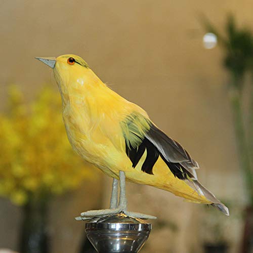 Aigid Pájaro de simulación, Ornamento de Animales emplumados Artificiales de jardín simulación Oriole pájaro Modelo Arte decoración al Aire Libre