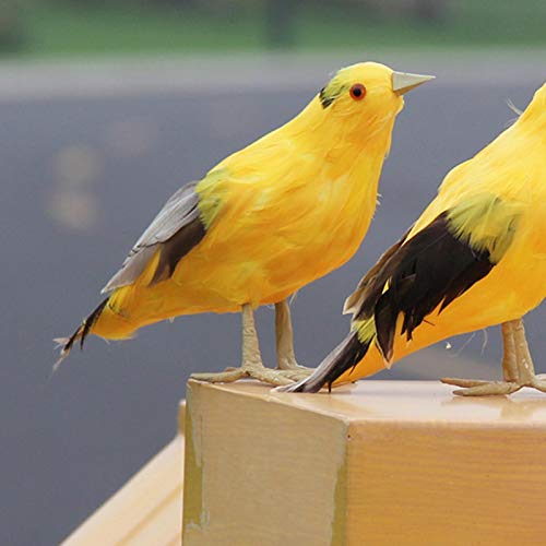 Aigid Pájaro de simulación, Ornamento de Animales emplumados Artificiales de jardín simulación Oriole pájaro Modelo Arte decoración al Aire Libre