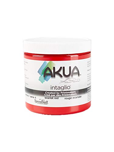 Akua Intaglio tinta 8 Oz Rojo Escarlata