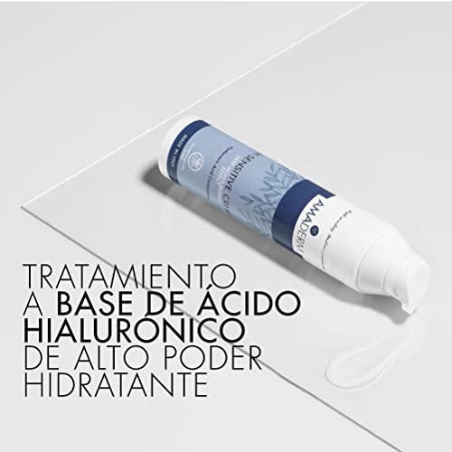 AMADERM H-Sensitive Men Cream 100ml | Crema Facial Hombre Hidratante con Ácido Hialurónico Concentrado | MADE IN ITALY Crema Hidratante Anti-fatiga 24H Ideal para el Afeitado | FENOXIETANOL FREE