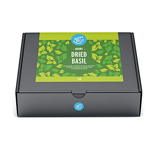 Amazon Brand - Happy Belly - Albahaca seca - 4x15g