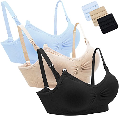 AMOURRI Sujetador de Maternidad para Mujeres Bra Bralette sin Costuras (2Pack/3Pack)