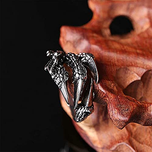 Anillos Punk Vintage, 12 Piezas Anillo Abierto Vintage Animal de Aleación, Punk Pulpo Dragón Anillos, Punk Anillos Abiertos Anillo, con Ranas, Serpientes, Garras, para Hombres y Mujeres(Plata)