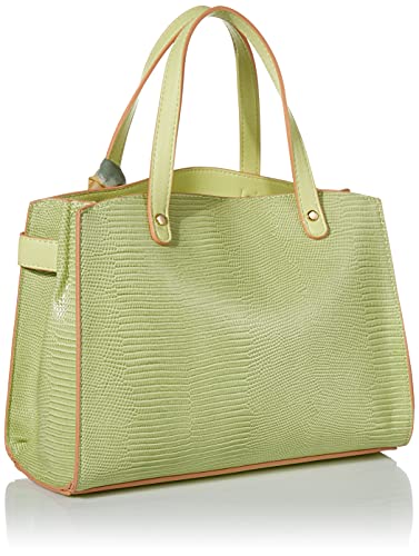 Anne Klein Bonded Curved Satchel, Celery
