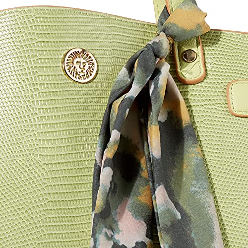 Anne Klein Bonded Curved Satchel, Celery