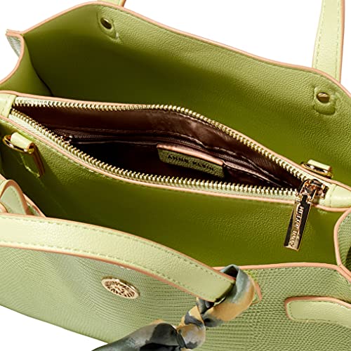 Anne Klein Bonded Curved Satchel, Celery