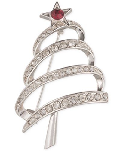 Anne Klein Silver-Tone Cristal Vacaciones árbol