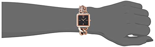 Anne Klein Women's Chain and Leather Strap Watch, AK/3804