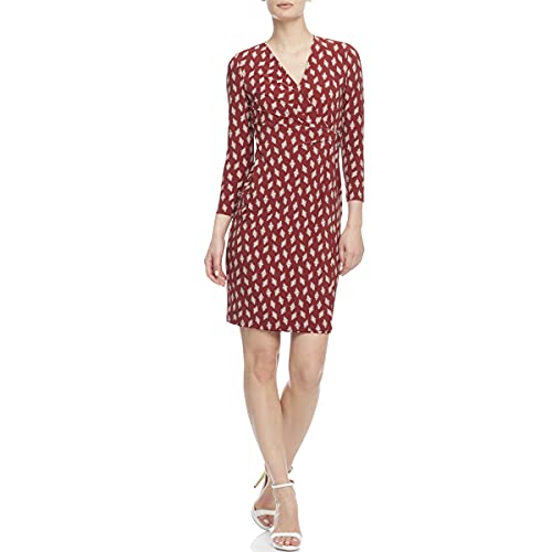 Anne Klein Women's Signature Wrap Dress, Siena Combo, X-Small
