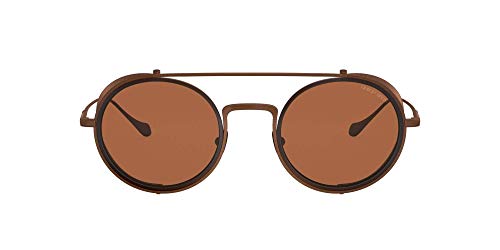 Armani 0AR6098 Gafas, Matte Brown/Brown, 50 para Hombre
