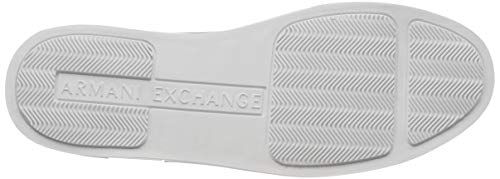 Armani Exchange Cow Leather Lace Up Sneaker, Zapatillas Mujer, Negro (Black + White A120), 38 EU