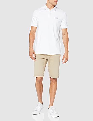 Armani Exchange Elegance Polo, Blanco (White 1100), Small para Hombre