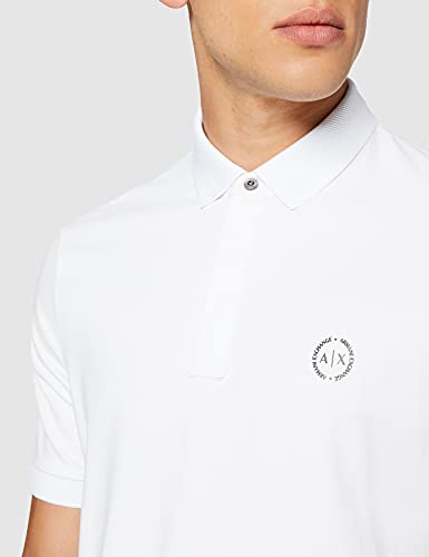 Armani Exchange Elegance Polo, Blanco (White 1100), Small para Hombre