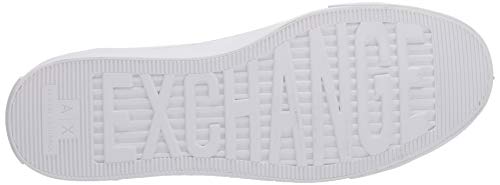 Armani Exchange High Top Cotton Sneakers, Zapatillas Altas Hombre, Blanco (Op.White+Black Logo 00152), 44 EU