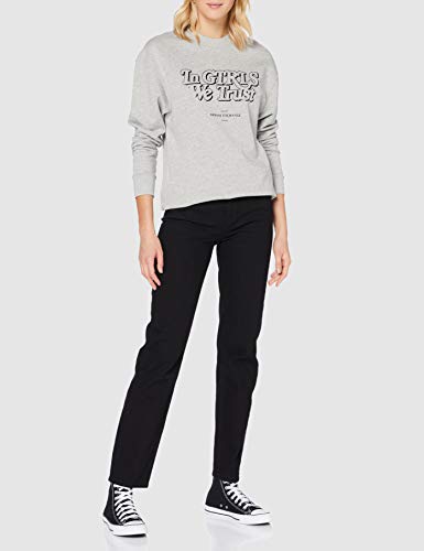 Armani Exchange In Girls We Trust Sweat Sudadera, Htr Grey, XL para Mujer