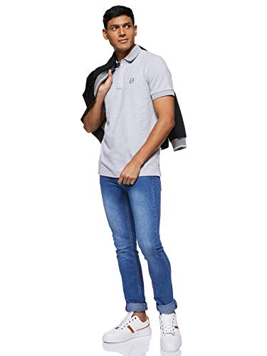 Armani Exchange Small Logo Everyday Polo, Gris (B09b Heather Grey 3929), Hombre