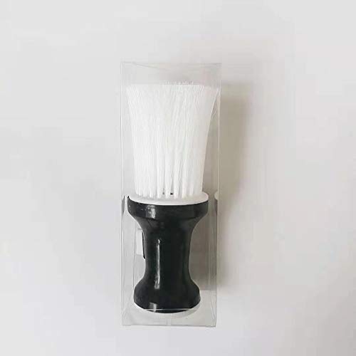 Artibetter Cepillo de peluquero para el cuello plumero de forma plana cepillo de corte de pelo para salón de estilista herramienta de limpieza (blanco y negro)