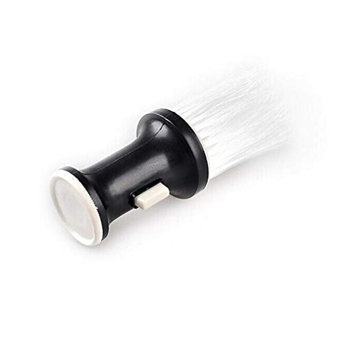 Artibetter Cepillo de peluquero para el cuello plumero de forma plana cepillo de corte de pelo para salón de estilista herramienta de limpieza (blanco y negro)