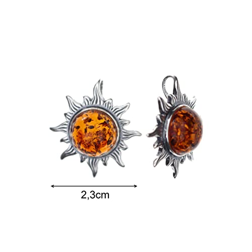 Artisana-Schmuck Colgante de ámbar (sin cadena) de ámbar y plata de ley 925/000