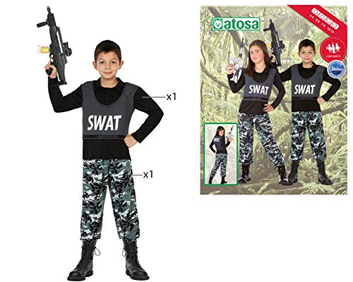 Atosa disfraz policia niño unisex infantil swat 10 a 12 años