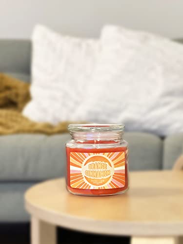 Bacana Candle - Vela Perfumada en Vaso - Vela Aromática en Frasco de Vidrio con Tapa - Vela Original para Regalo - 560 gramos - ± 100 Horas de Combustión - Orange Cinnamon - Naranja y Canela