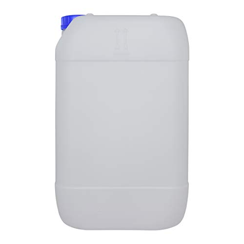 Bidón Garrafa Plástico 25 litros apilable. Apta para uso alimentario. Homologación para transporte. (1 Unidad+Bayeta Microfibras).