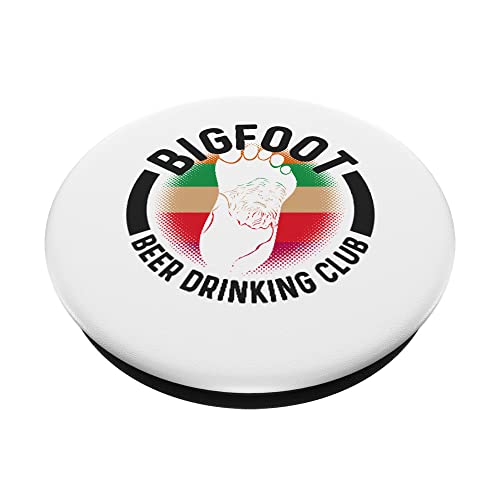 Bigfoot Beer Beber Club Funny Sasquatch Huella PopSockets PopGrip Intercambiable